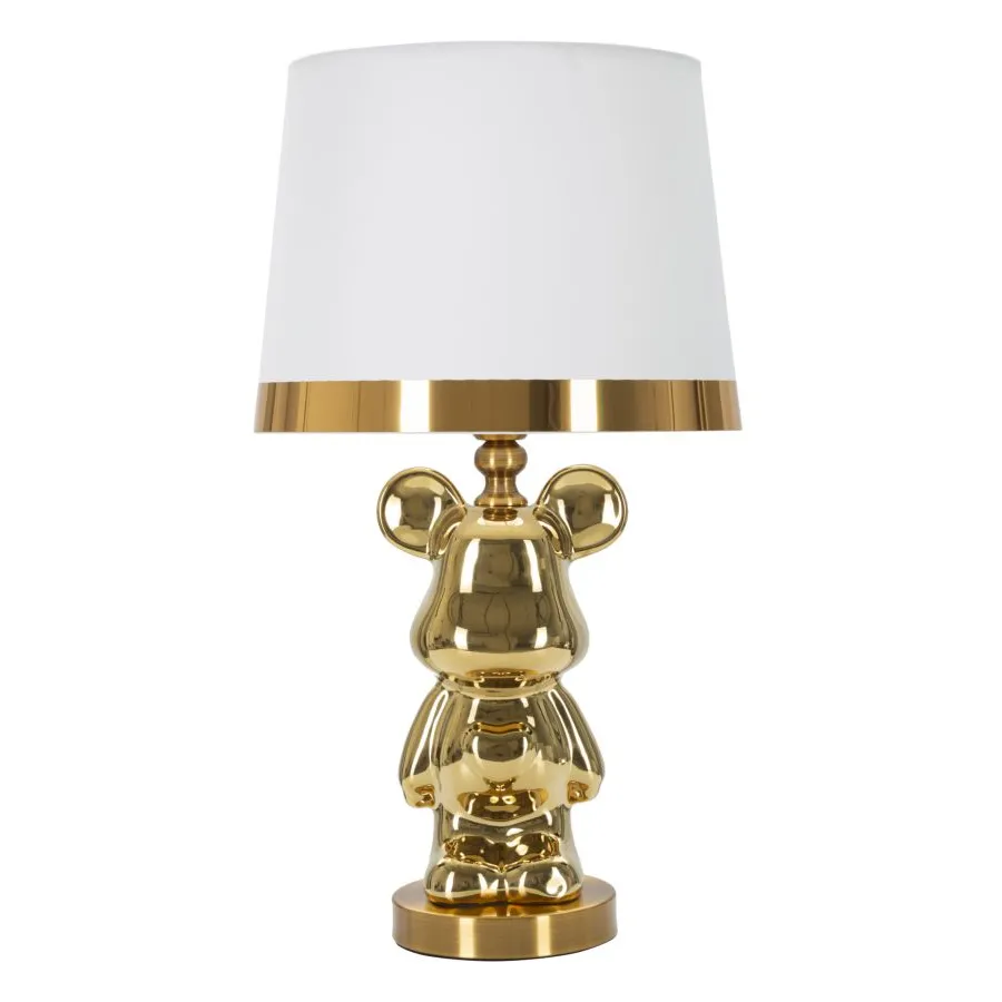 LAMPA STOŁOWA MIŚ ZŁOTY 30X54 cm